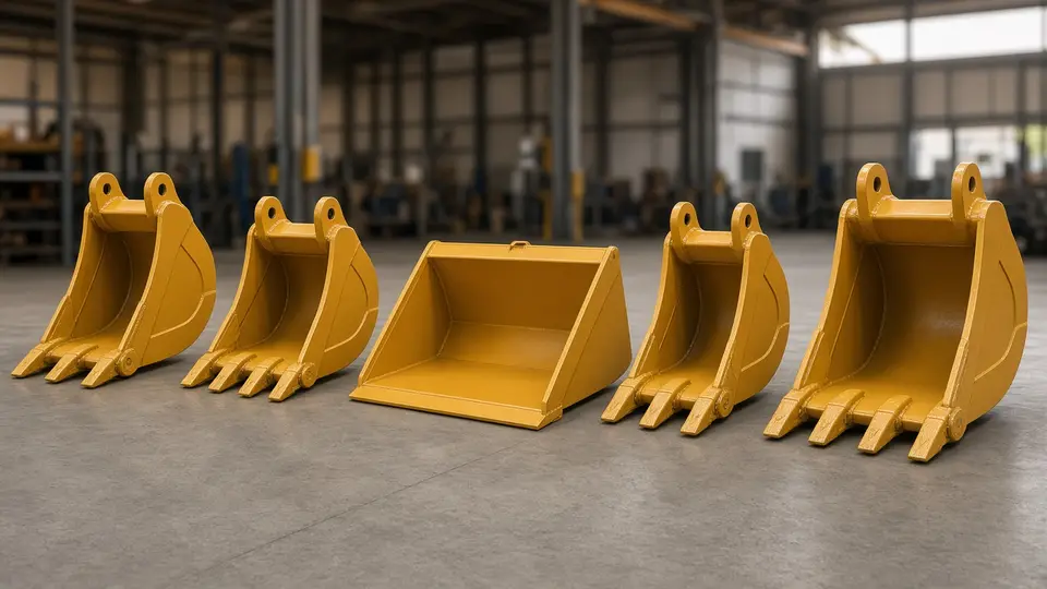 Buckets compatible with Caterpillar, JCB, Bobcat, Poclain and New Holland